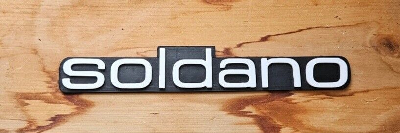 Soldano guitar amp 3d printed replacement logo